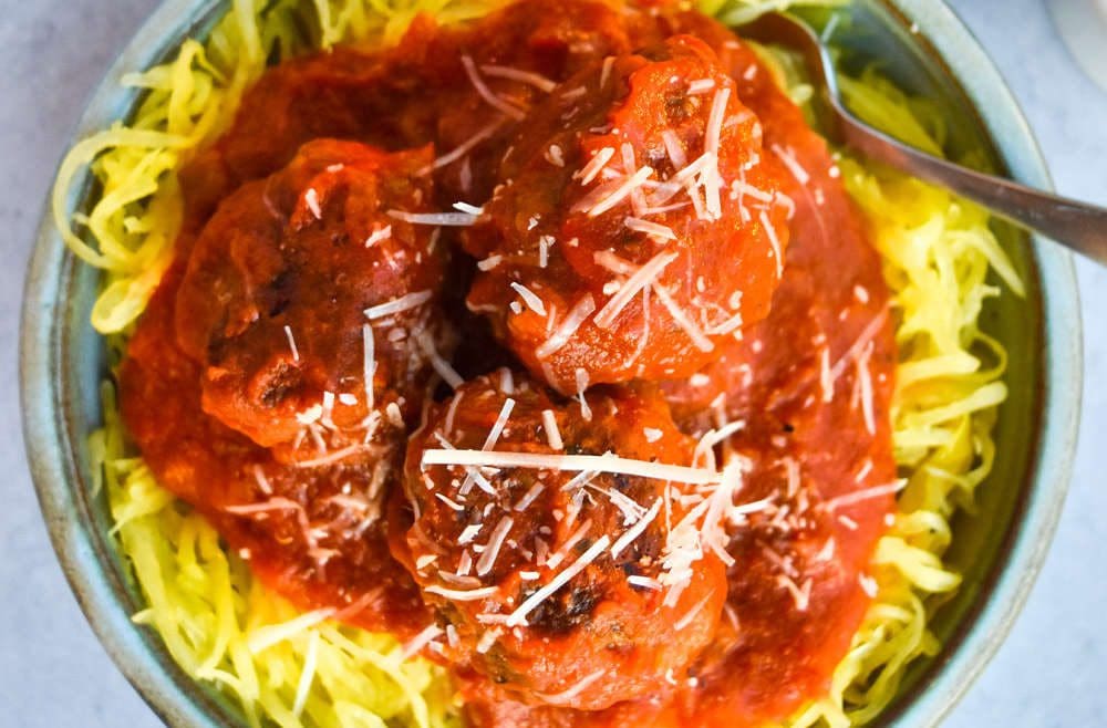 Spaghetti Squash Spaghetti and Turkey Meatballs | El Paso TX